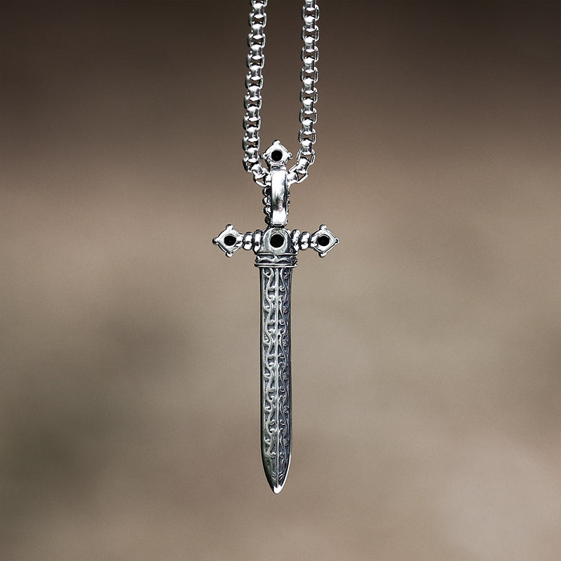 VINTAGE SWORD STAINLESS STEEL PENDANT