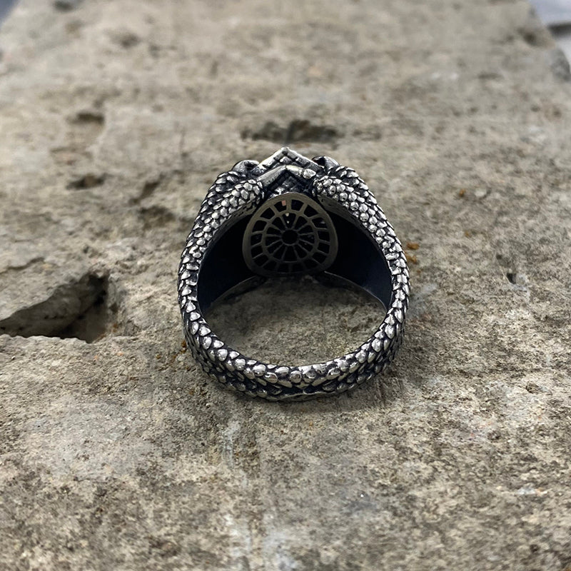 DRAGON CLAW GEM STAINLESS STEEL RING