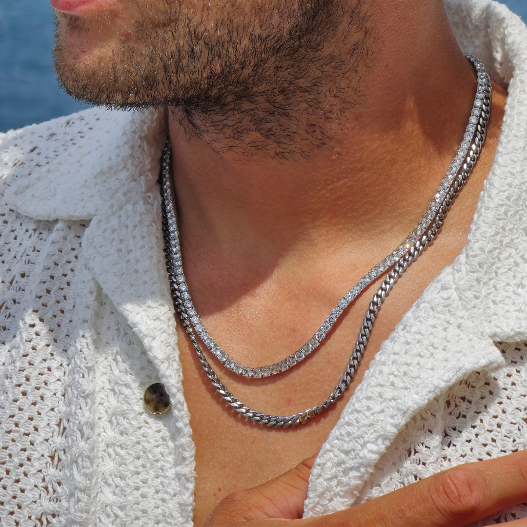 TENNIS WHITE GOLD CHAIN 5mm