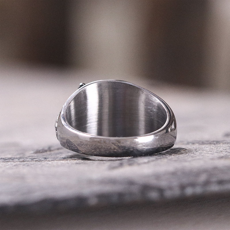 NORSE WOLF STAINLESS STEEL RING