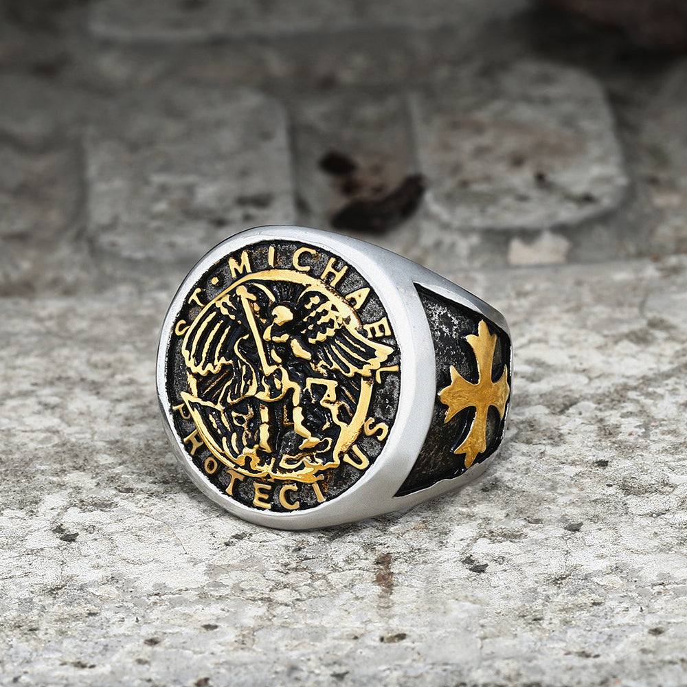 PROTECTOR ANGEL TEMPLAR KNIGHT RING