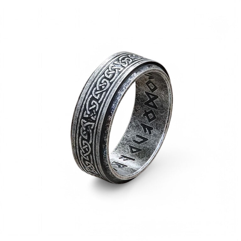 VIKING CELTIC KNOT STAINLESS STEEL SPINNER RING